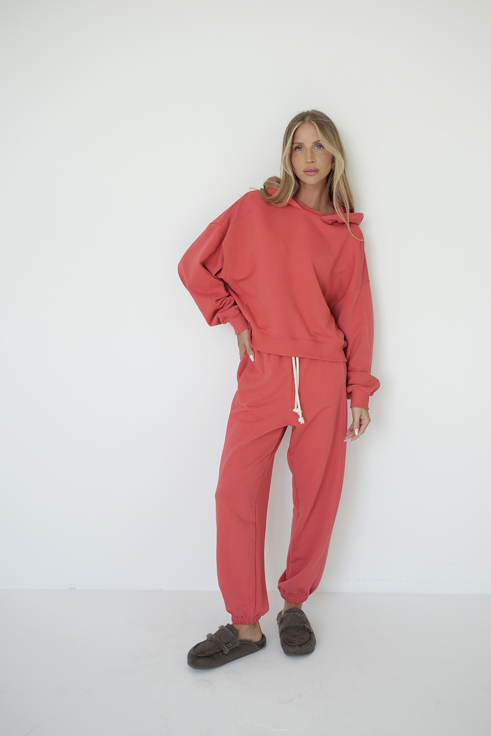 komplet damski cranberry elegancki