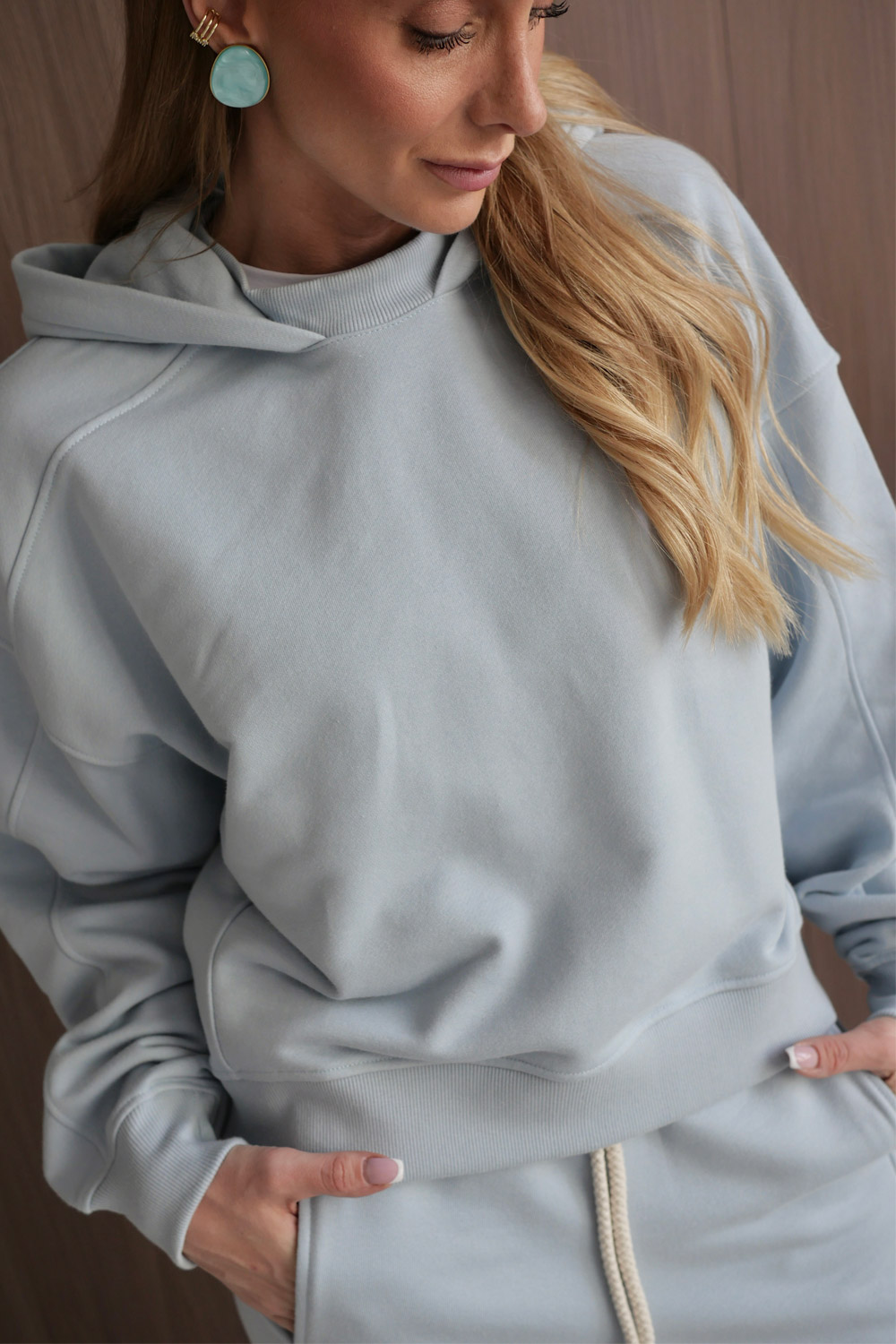 quiet luxury wardrobe blue outfit