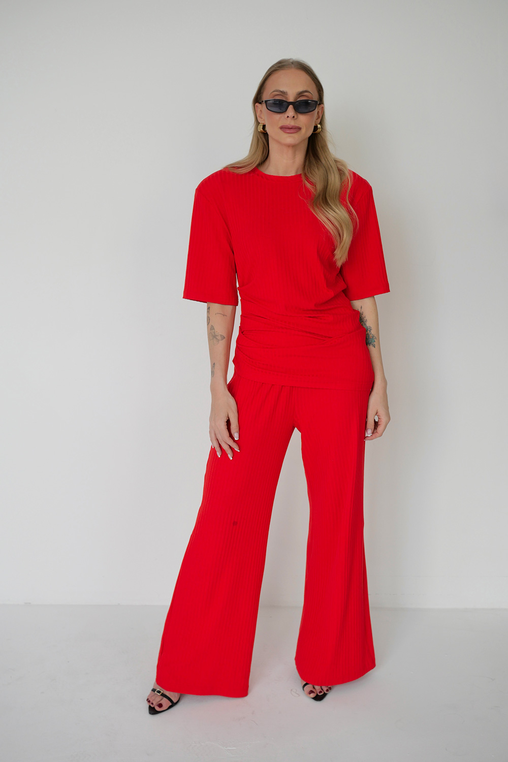 matching sets outfit red set