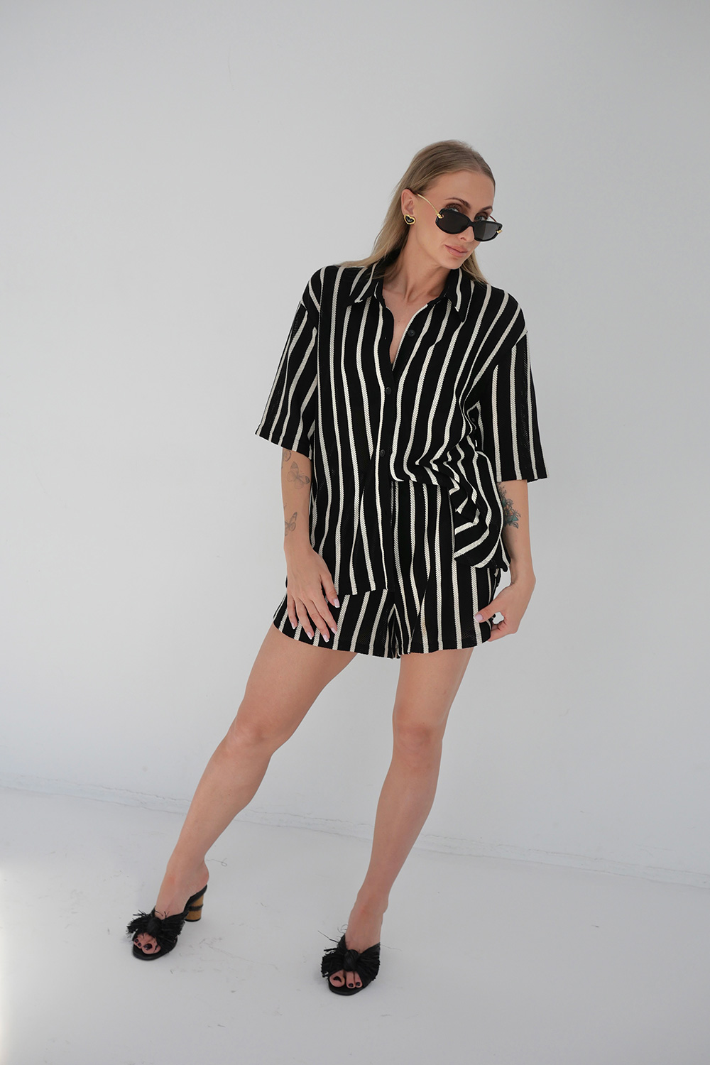 Komplet Set Positano Black Stripes