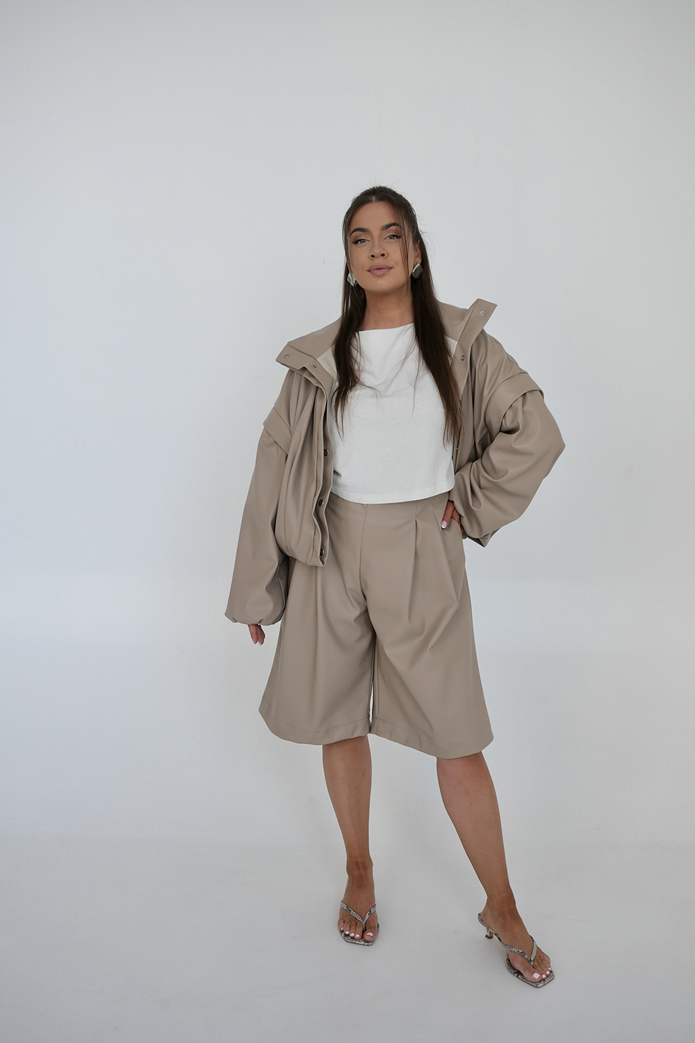 kurtka damska elegancka beige