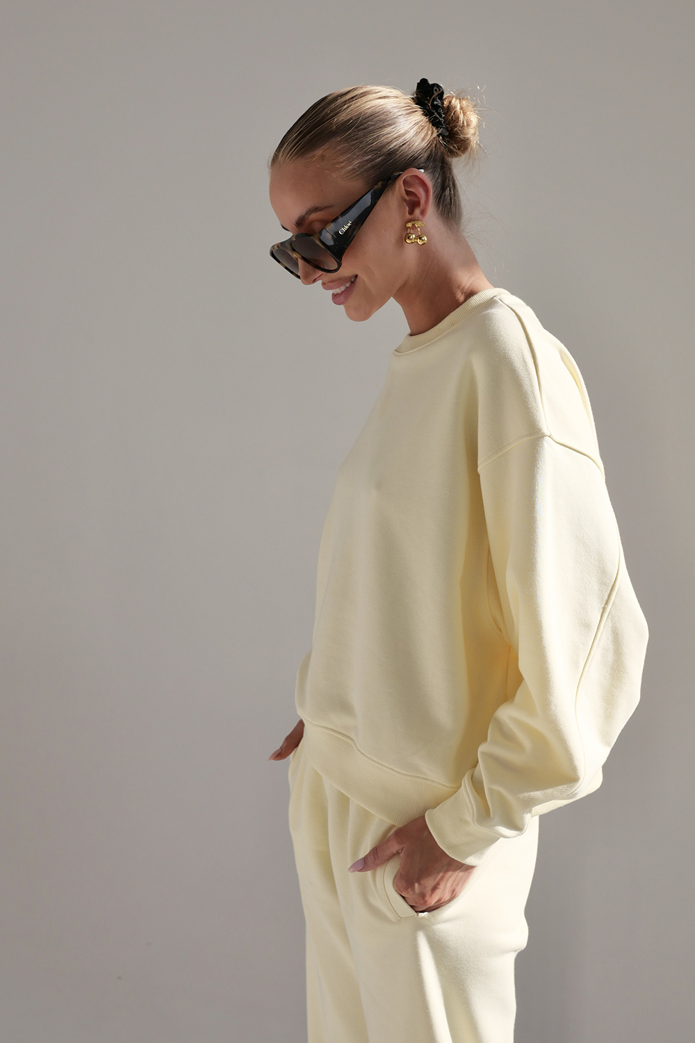 dres hanna yellow styl casual damski