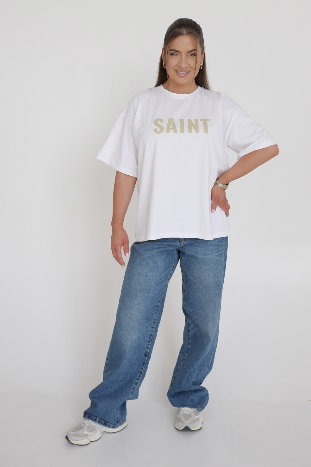 T-shirt Over Saint whitelime