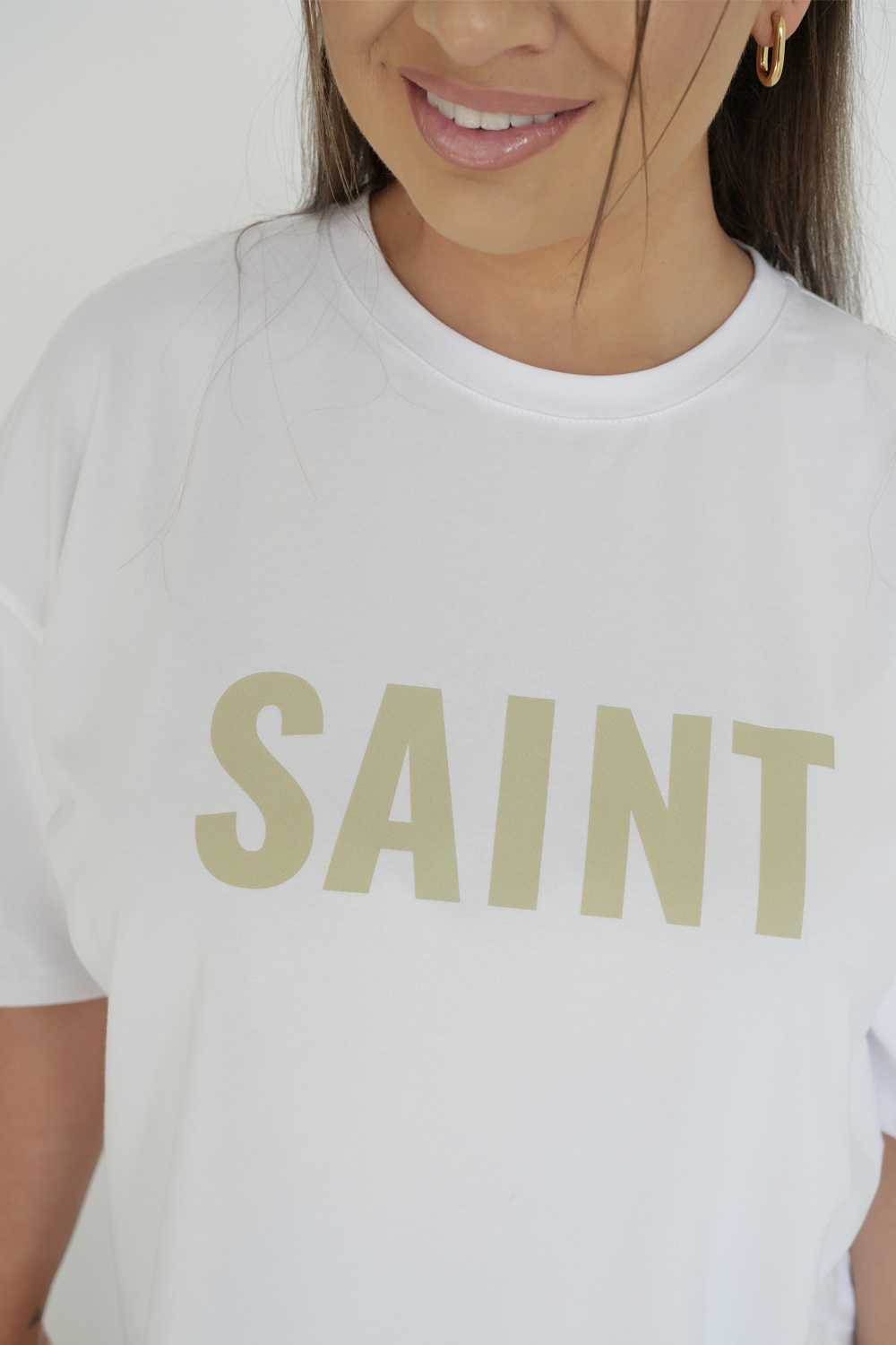 T-shirt Over Saint whitelime
