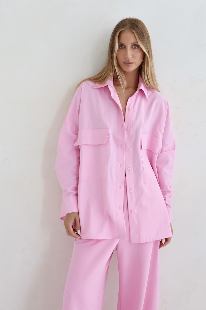elegancka koszula damska pink