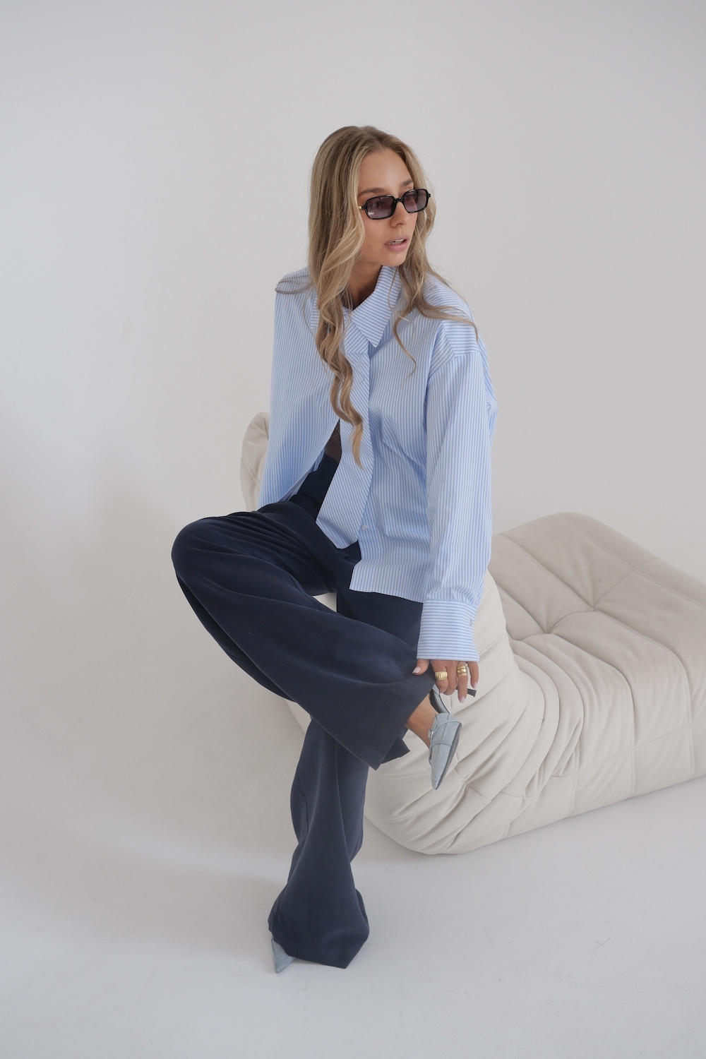 Koszula Kate Blue - business casual jesień